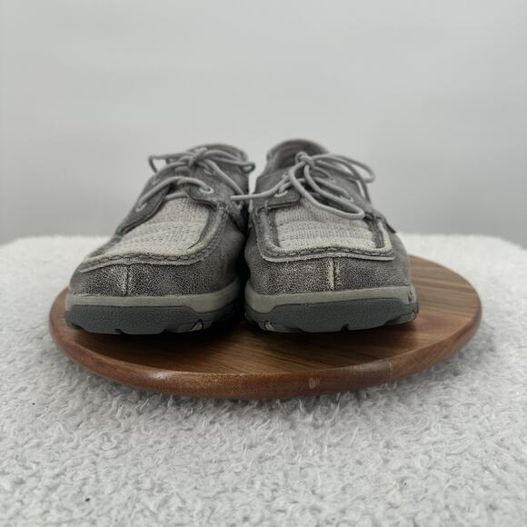 Twisted X Shoe Womens 10 M Gray Boat Shoe Driving Moc Leather Comfort Western - Picture 3 of 11